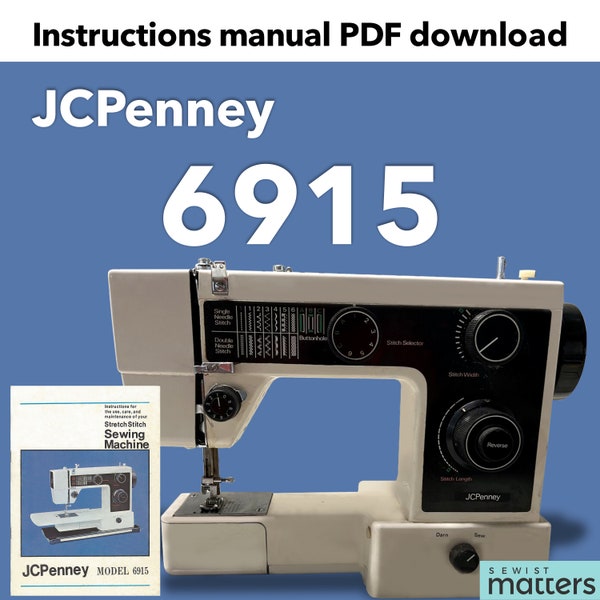 JC Penney 6915 Free Arm Sewing Machine Instruction Manual PDF Download