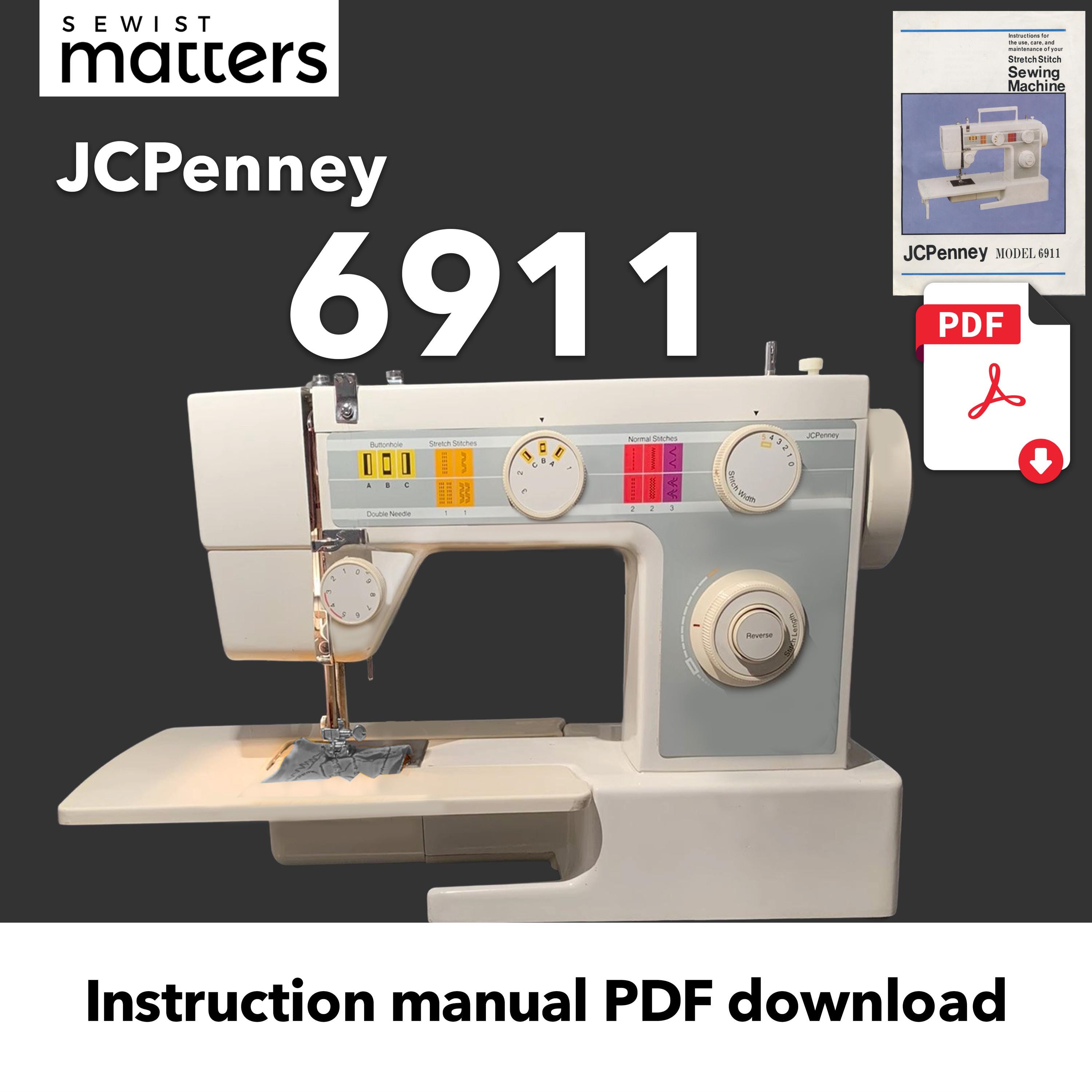 Jcpenney 6911 Stretch Stitch Sewing Machine Instruction Manual PDF