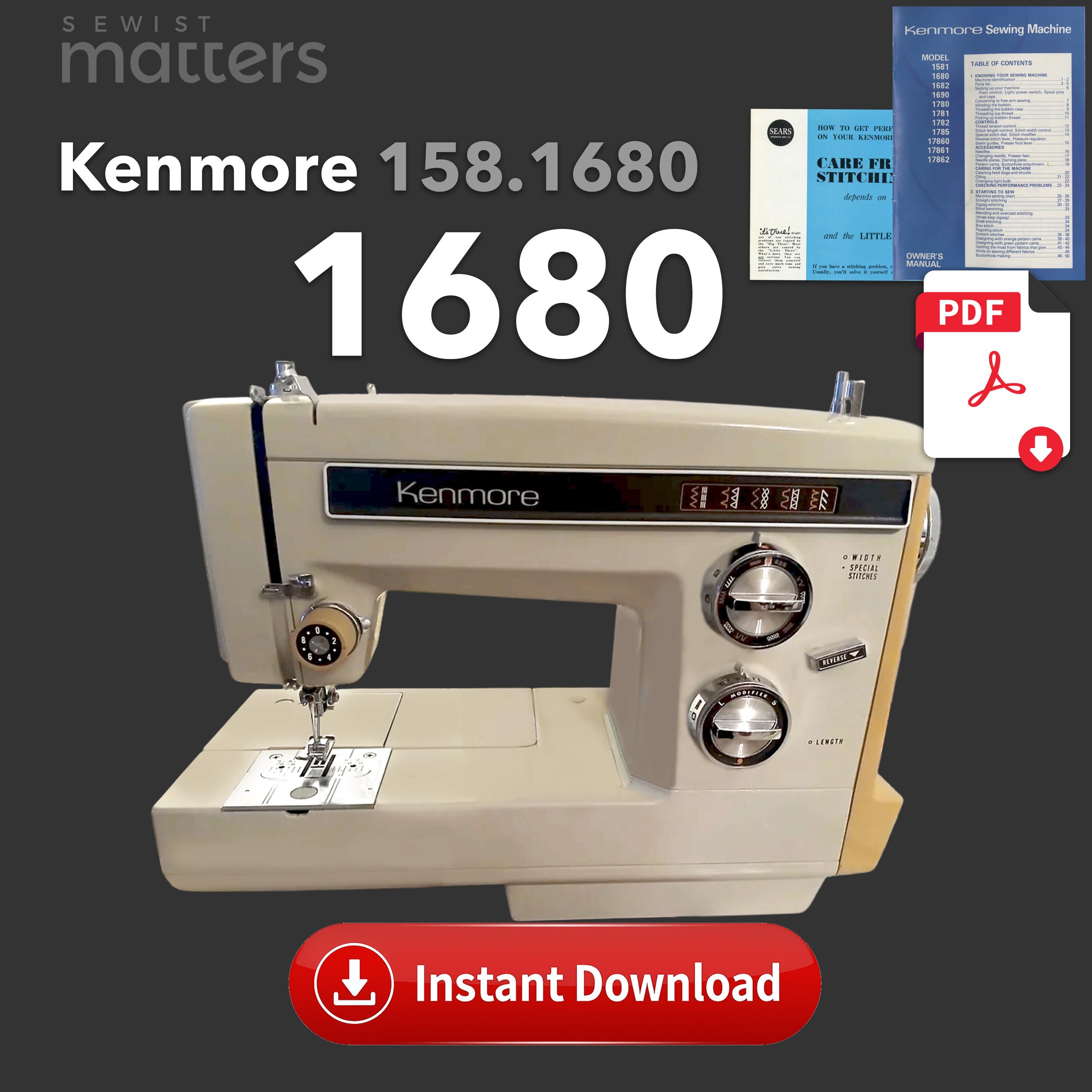 m-kurageページ Kenmore 1680 158.16800-158.16801 Sewing Machine Manual - PDF