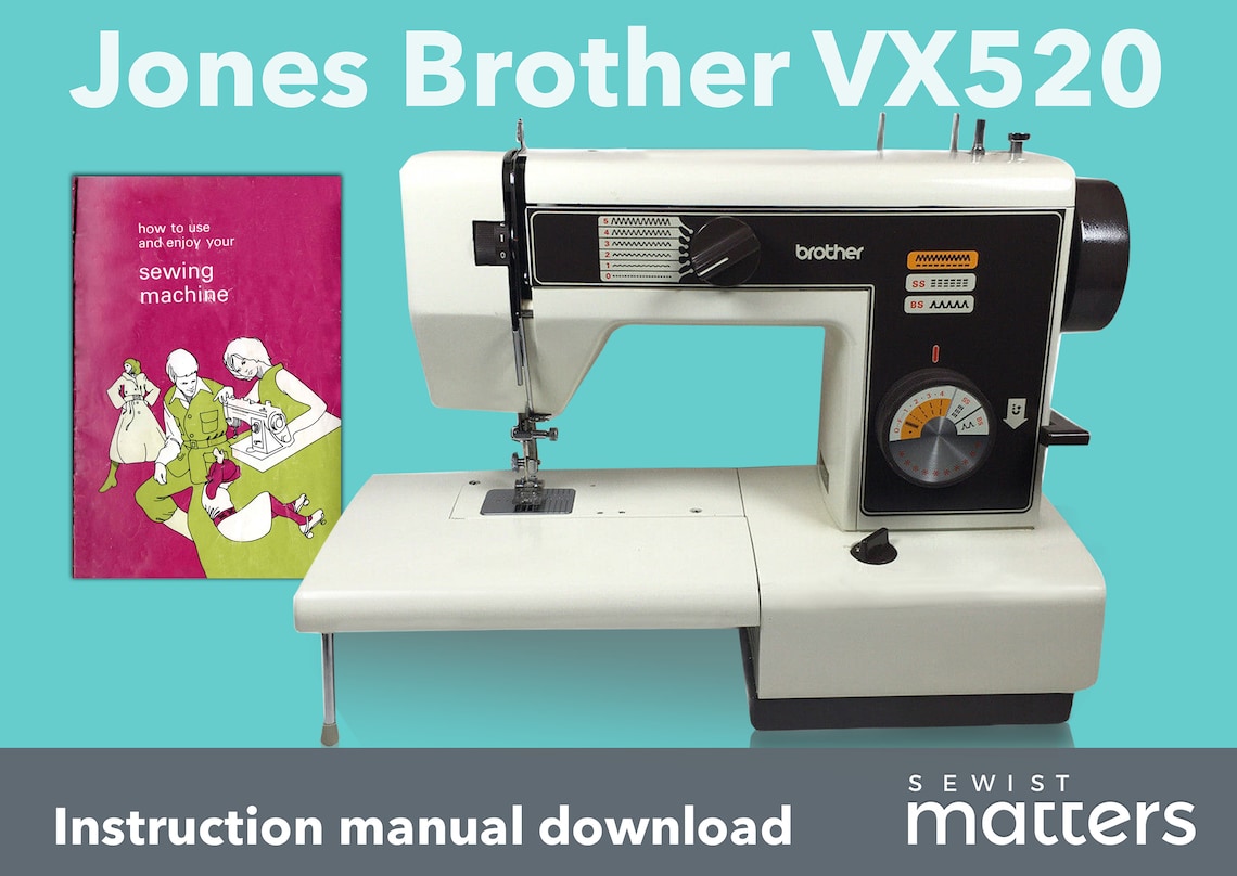 Jones Brother VX520 Sewing Machine Manual PDF Download Etsy