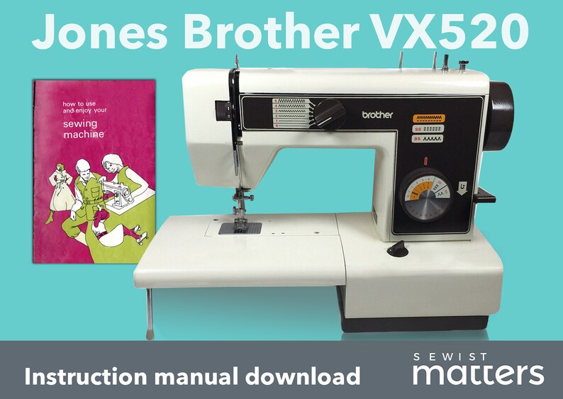 Jones Brother VX520 Sewing Machine Manual PDF Download Etsy