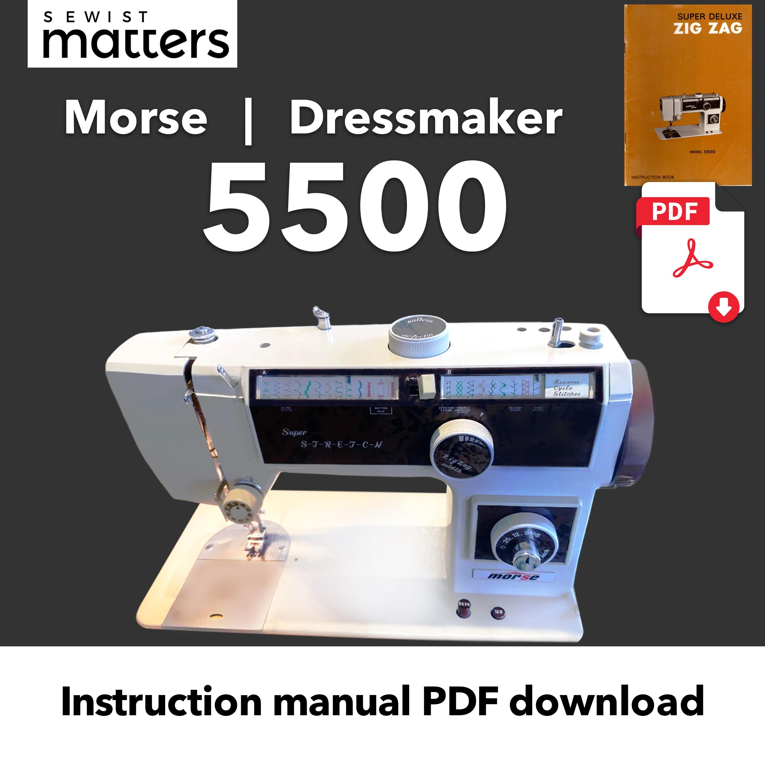 Morse 5500 Sewing Machine Instruction Manual Owners Instruction