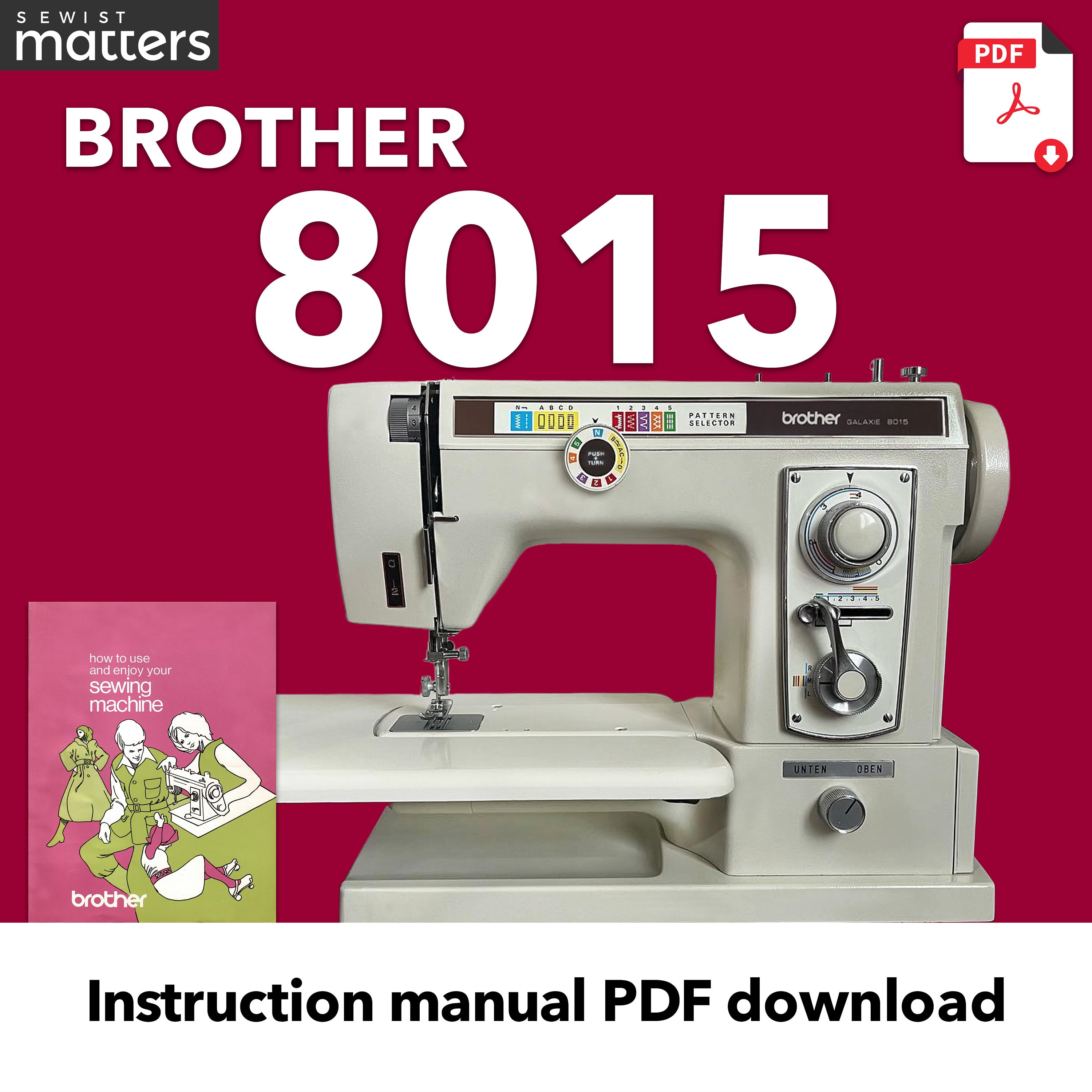 Brother Galaxie 8015 Privileg 865 N Sewing Machine Manual PDF Download