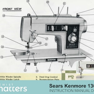 Kenmore 1302, 148.1302, 148.13020, 148.13021 , 148.10322, 148.10323 Sewing Machine Instruction Manual PDF Download