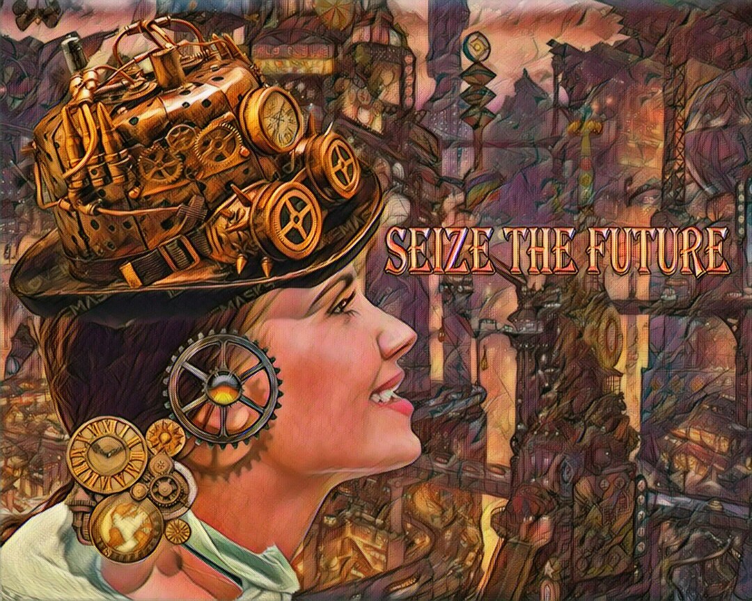 Steampunk Woman Poster Etsy