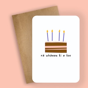 rā whānau ki a koe - happy birthday // Grußkarten, Geschenkkarte, Te Reo Grußkarte, Māori Grußkarte, Aotearoa