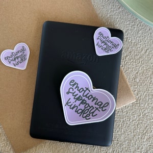 emotionale Unterstützung kindle | lila + schwarz // Kindle Aufkleber, Kobo Aufkleber, Computer Aufkleber, Laptop Aufkleber, Geschenke für Leseratten, Buchliebhaber