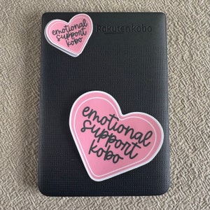 emotionele steun kobo | roze + zwart//Kindle sticker, Kobo sticker, computer sticker, laptop sticker, Reader geschenken, boekenliefhebbers