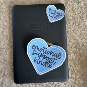 emotionale Unterstützung kindle | blau + schwarz // Kobo Aufkleber, Kindle Aufkleber, Computer Aufkleber, Laptop Aufkleber, Geschenke für Leseratten, Buchliebhaber