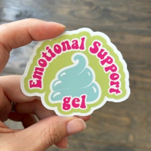 Emotional Support Gel 3” Vinyl Sticker, sonographer, ultrasound tech, vascular tech, echo tech, sonography student, Doppler