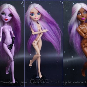 Peruca de boneca cor OMBRE 1/6 - Monster Ever After High, perucas DC Super Hero Girls, multicolor, cabelo de boneca, peruca de boneca