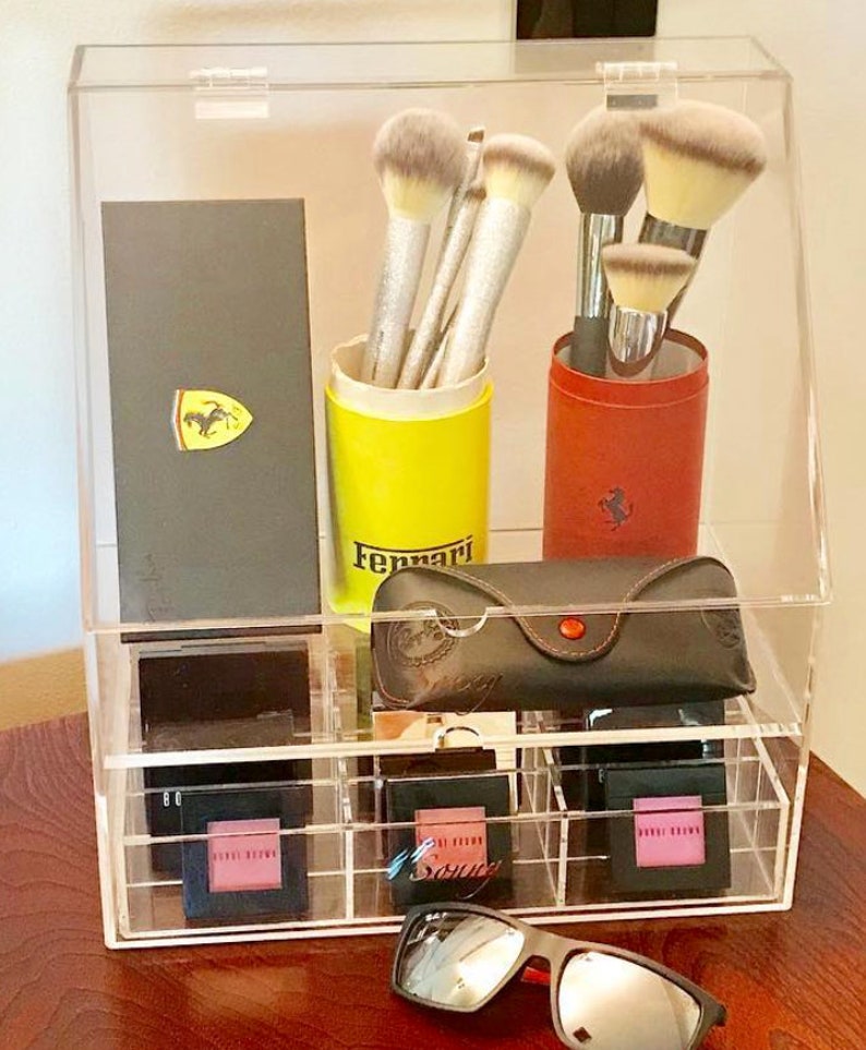 Covered Vanity Display Perfume Box Holder & Makeup Organizer | Etsy