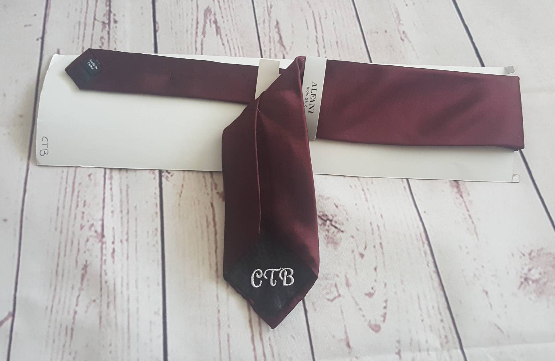 embroidered ties personalized