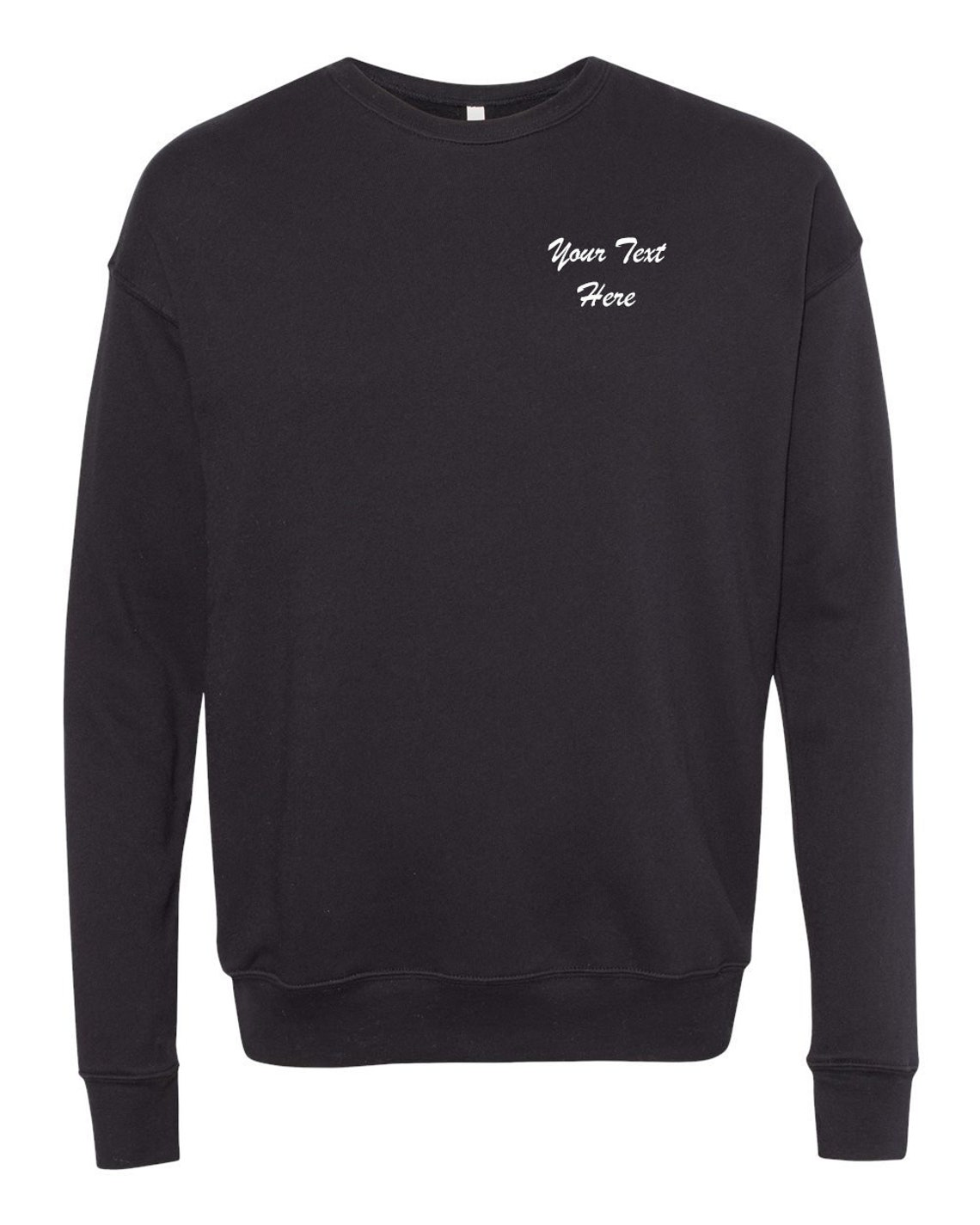 Custom Embroidered TEXT Crewneck Sweatshirt Etsy