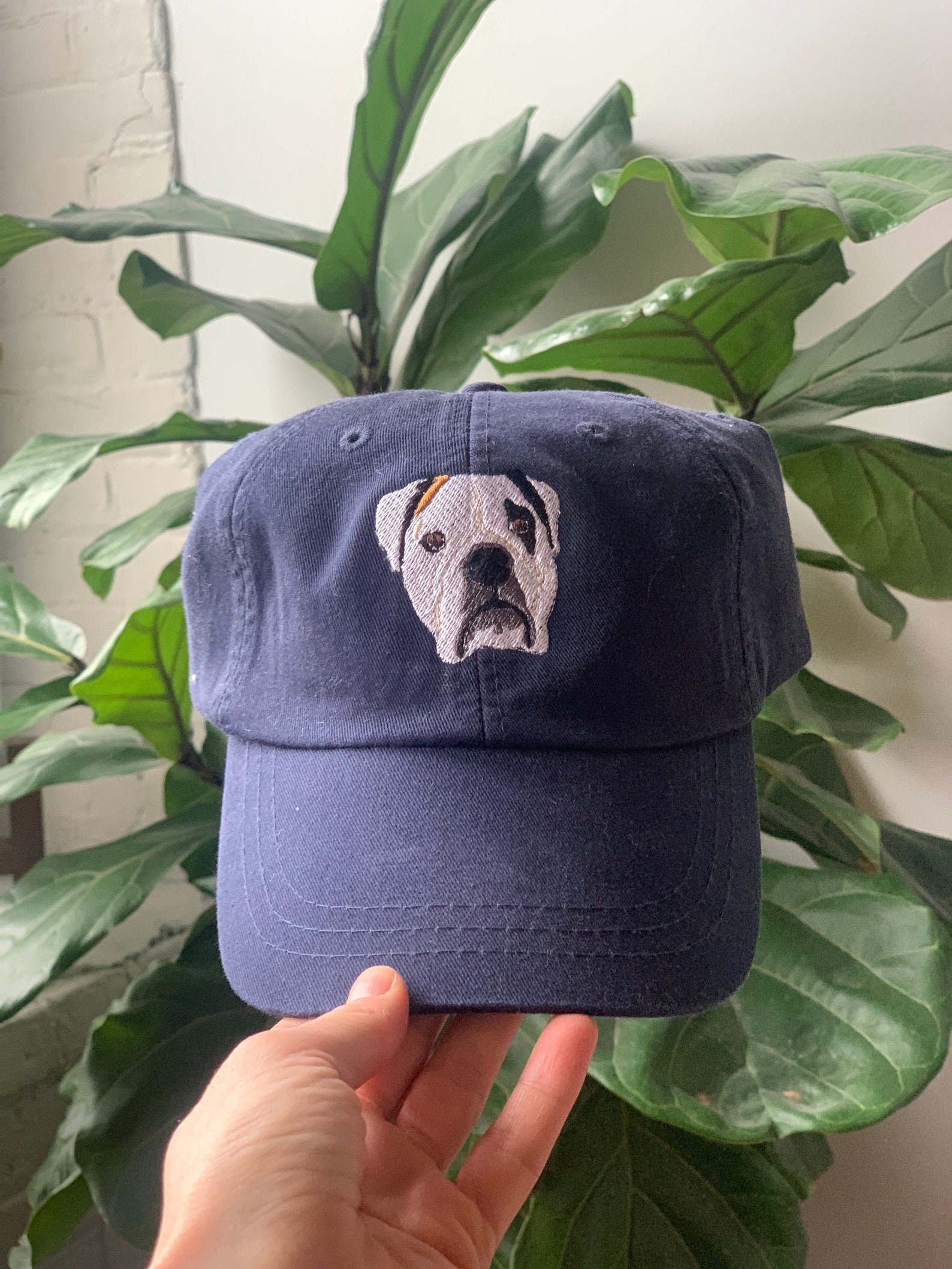 Custom DOG Dad Hat Hand Drawn Art and Embroidered From Your Etsy
