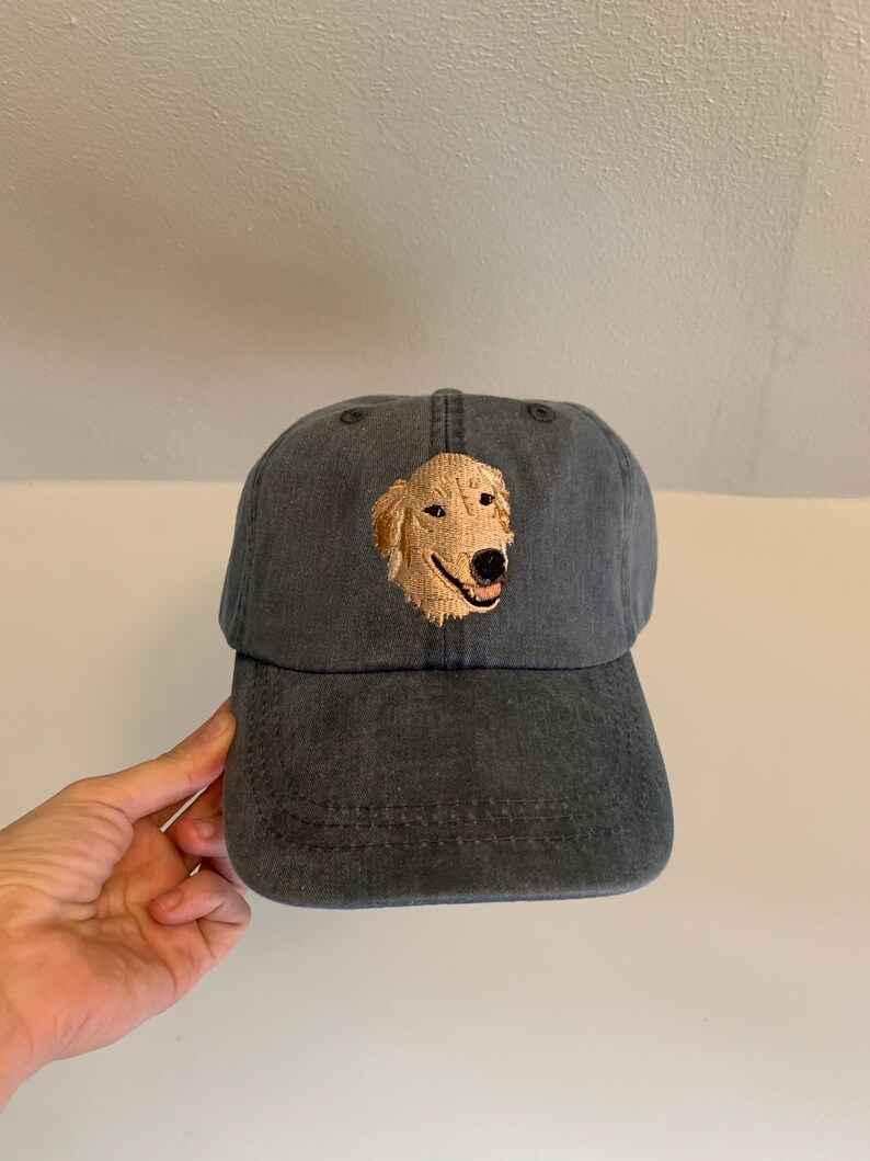 Custom DOG Dad Hat Hand Drawn Art and Embroidered From Your Etsy