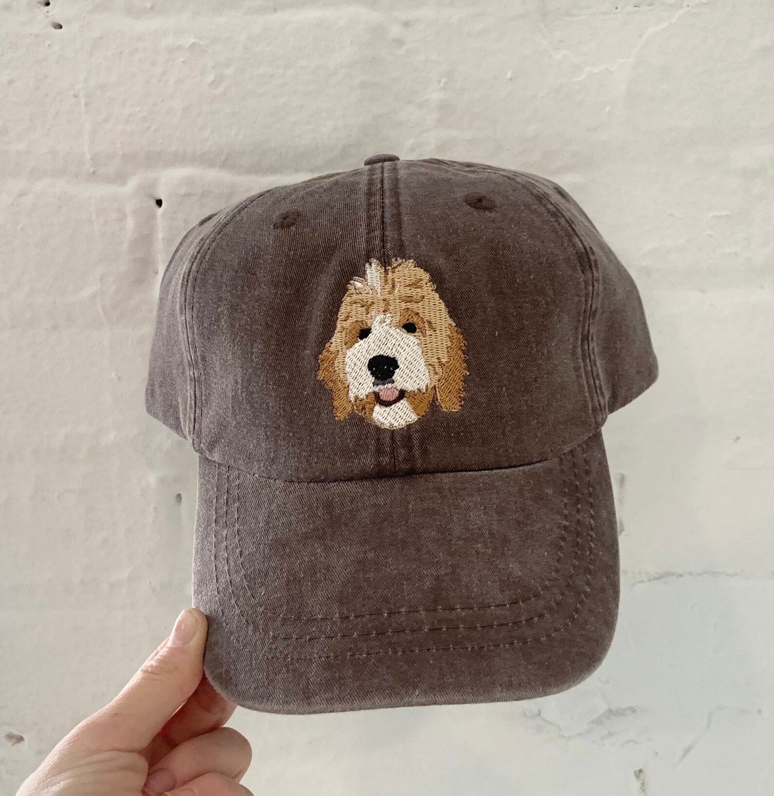 Custom DOG Dad Hat Hand Drawn Art and Embroidered From Your Etsy