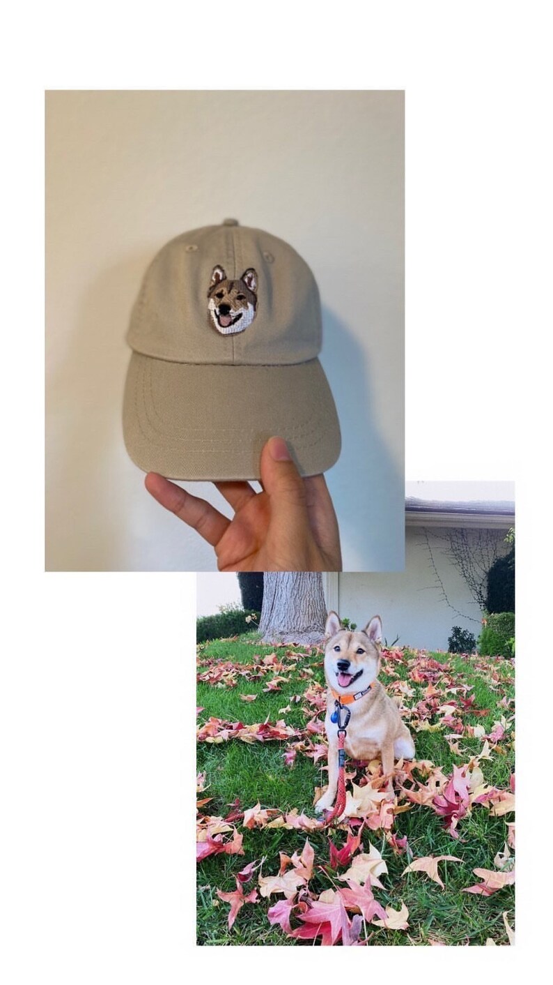 Custom DOG Dad Hat Hand Drawn Art and Embroidered From Your Etsy