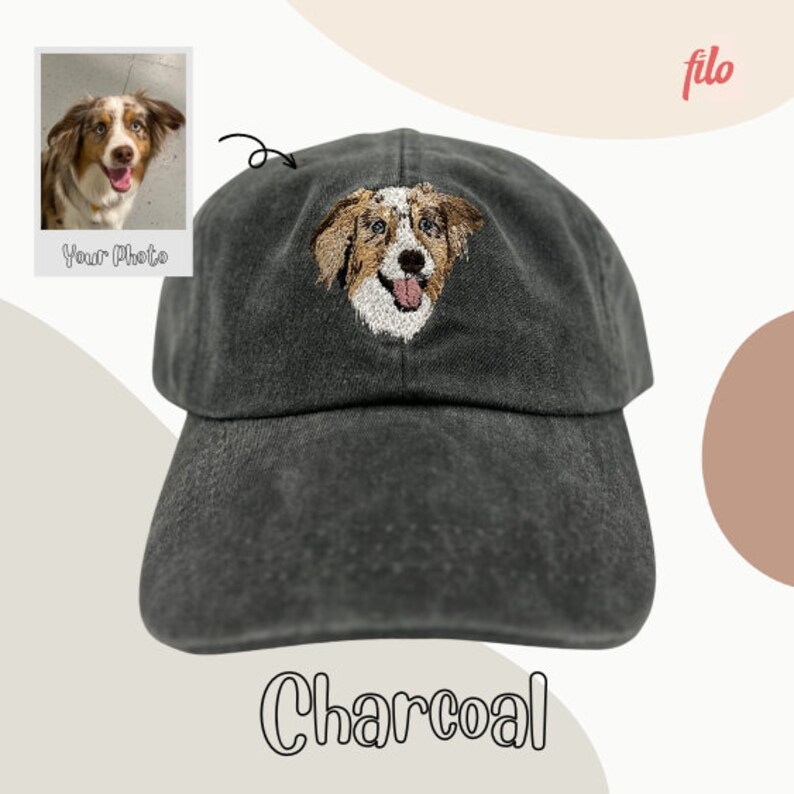 Custom DOG Dad Hat Hand Drawn Art and Embroidered From Your Etsy