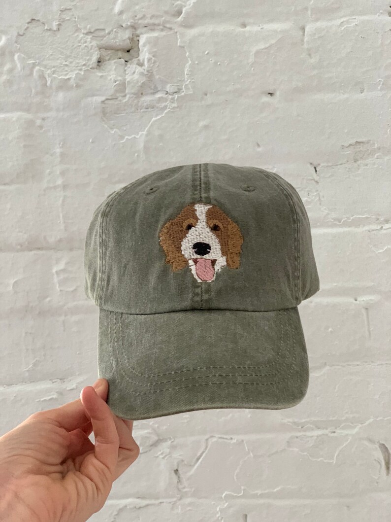 Custom DOG Dad Hat Hand Drawn Art and Embroidered From Your Etsy