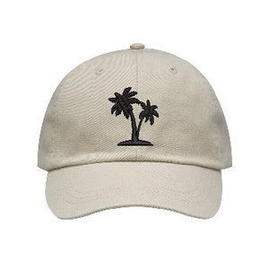 Palm Tree Embroidered Hat, baseball cap, dad hat, vacation, Tropical, Beach, Best Friends, Salt Life, Christmas, Easter, Gift, Destination image 2