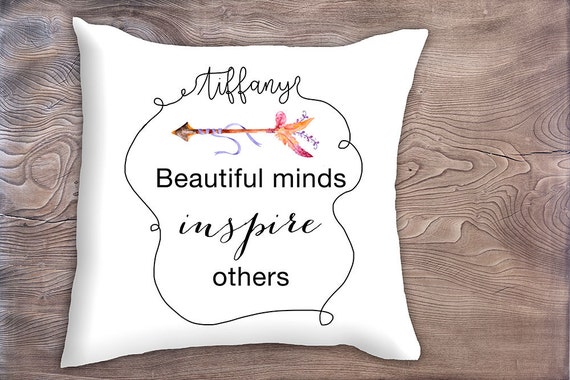 Decorative Pillow Cover With Inspirational Quote Birthday Etsy