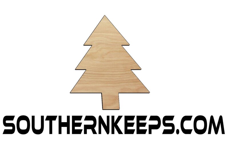 Wooden Christmas Tree Blank Door Hanger Craft Supply Diy Craft Etsy