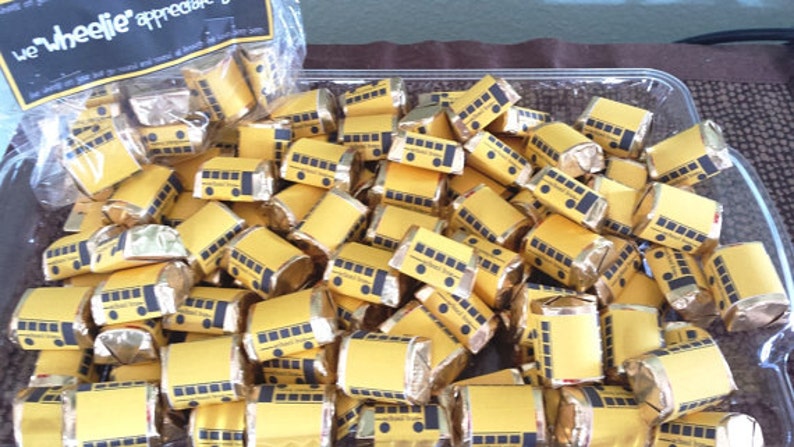 25ct. Hershey's Chocolate Nuggets SCHOOL BUS Driver Teacher Appreciation Party Favors Gift Fast Shipping. image 2