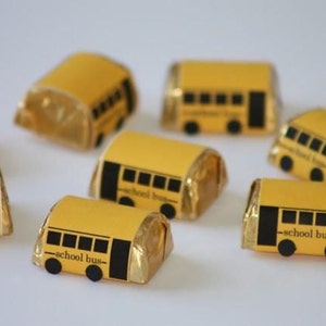 25ct. Hershey's Chocolate Nuggets SCHOOL BUS Driver Teacher Appreciation Party Favors Gift Fast Shipping. zdjęcie 1