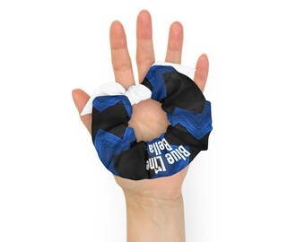 Scrunchie für die „Blaue Linie Bella“ | Schwarze und blaue Linie