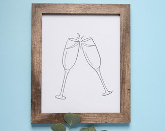 Champagne Cheers Print