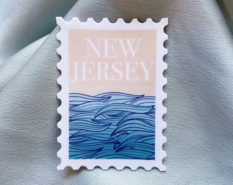 New Jersey Stamp Sticker