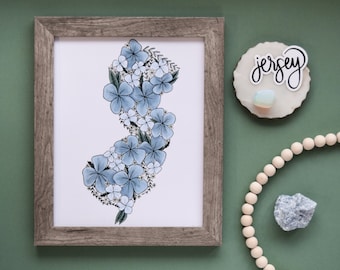 Floral New Jersey Print