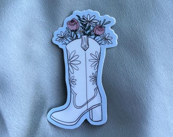 Flower Boot Sticker
