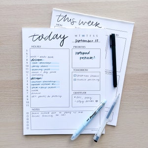 Planner Notepad | Today Notepad | This Week Notepad | This Month Notepad