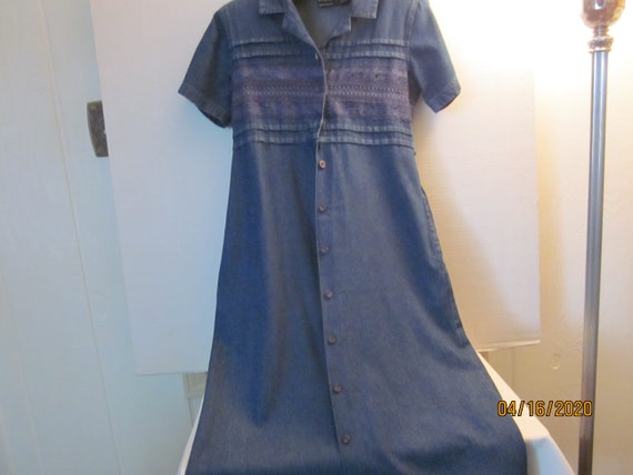 Vintage Denim Dress - image 7