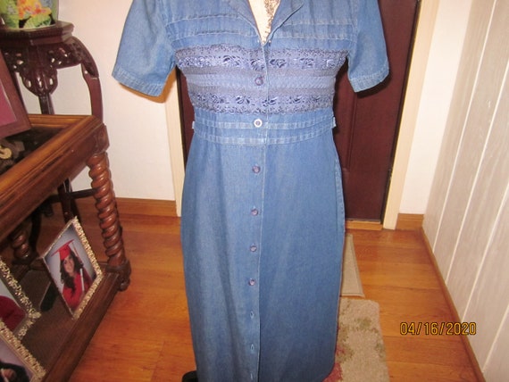 Vintage Denim Dress - image 4