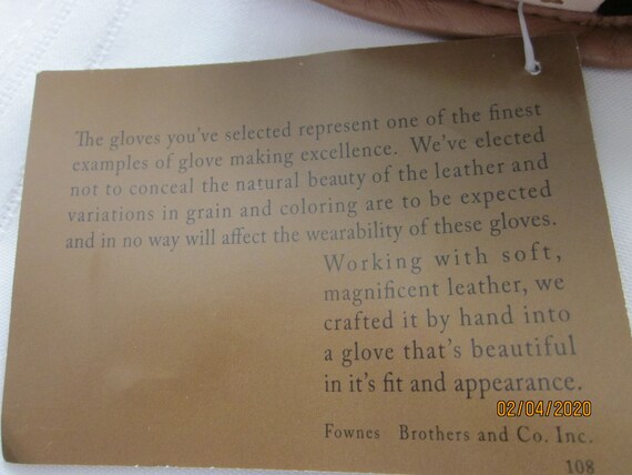 Vintage Fownes Leather Gloves - image 4