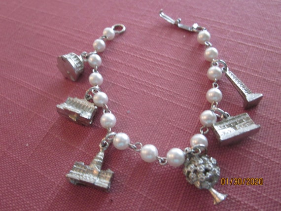 Pearl Charm Bracelet - image 1