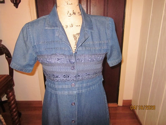 Vintage Denim Dress - image 2