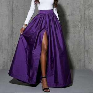 Satin Taffeta Maxi Ball Skirt "Laura" (XS - 6XL) Several COLORS, Any Length, Any Size, must Submit Your Measurements, Designer Atelier