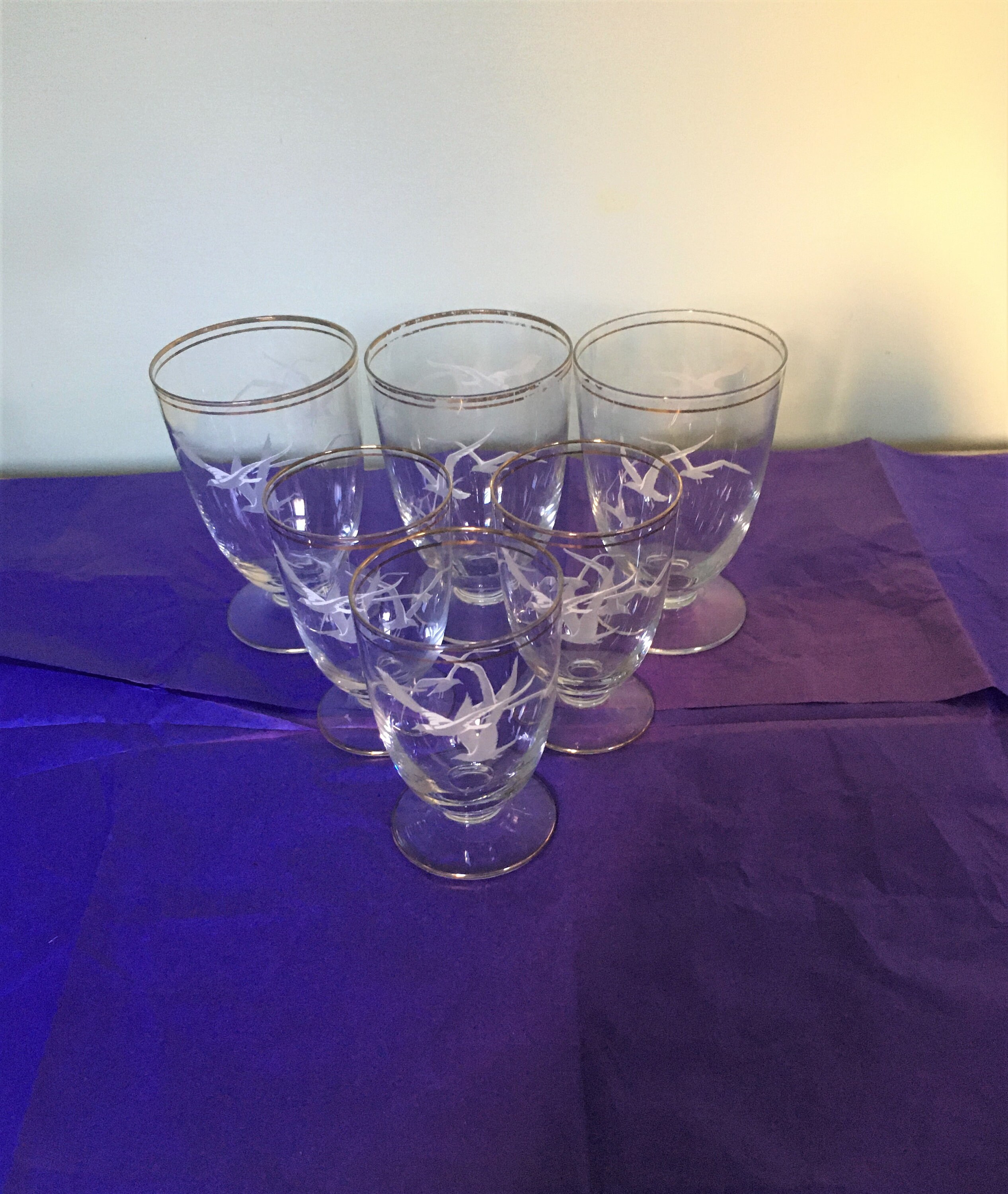 Vasos para beber Juego de 6 2 Tamaños Diferentes. | Etsy