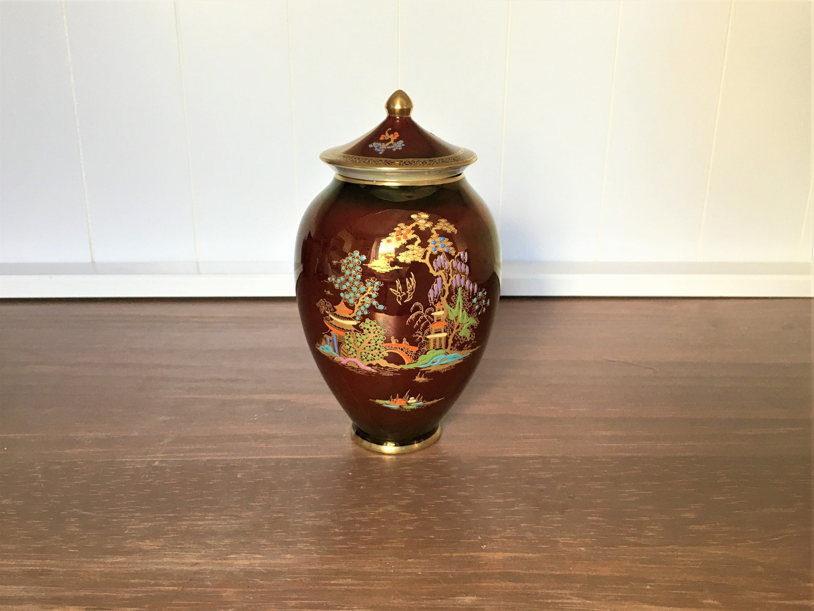 Ginger Jar Ceramic Jar With Lid Crown Devon Fieldings. Etsy