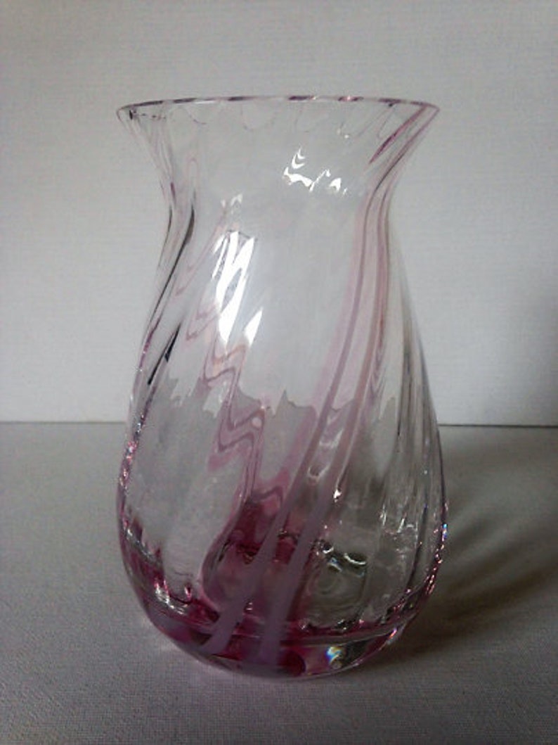 Caithness Glass Vase Flamenco Pattern Scottish Glass Etsy