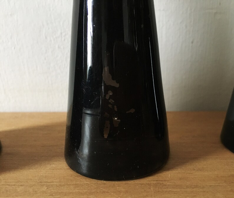 Vintage Sparkling Wine Glasses With Chunky Black Stems Etsy UK