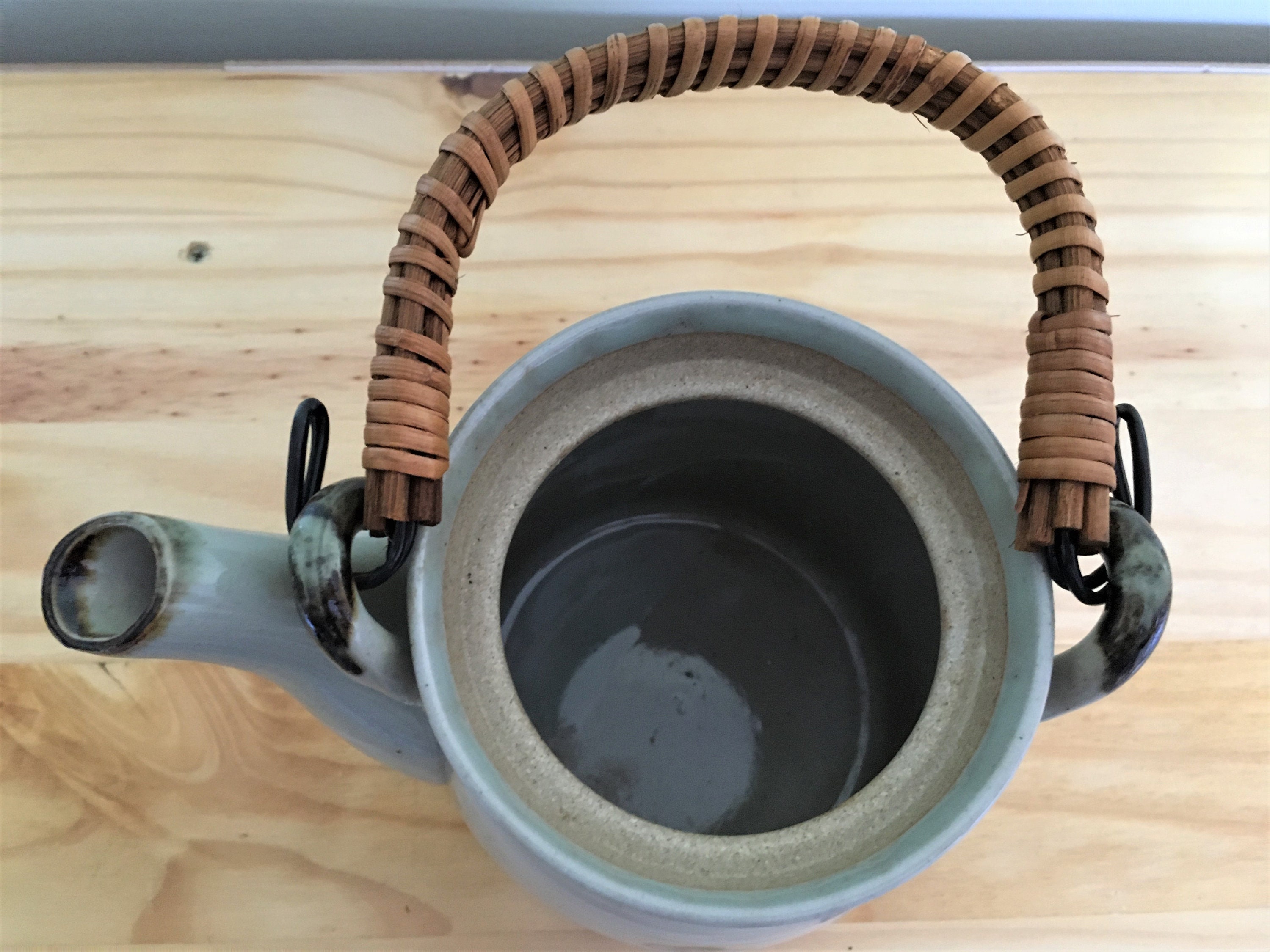 Floral Teapot Wicker Handle Teapot Creative Selection. Etsy