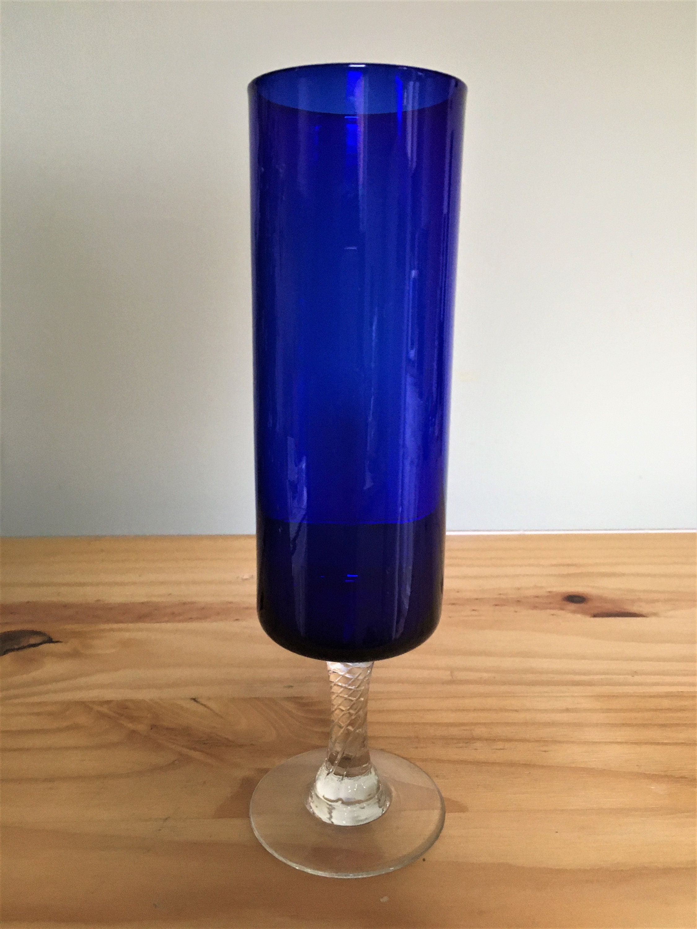 Cylinder Vase Tall Glass Vase Cobalt Blue Glass. Etsy