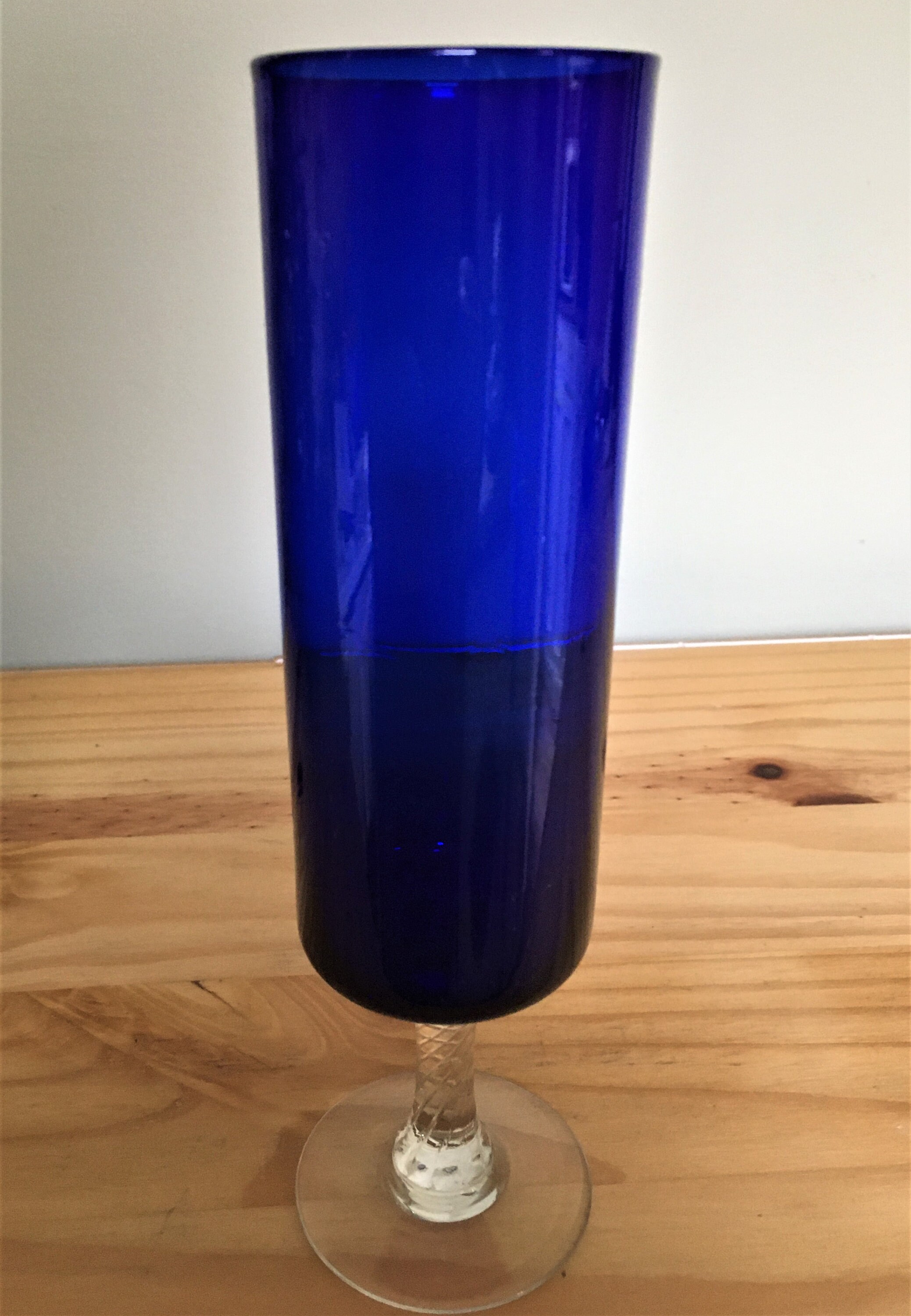 Cylinder Vase Tall Glass Vase Cobalt Blue Glass. Etsy