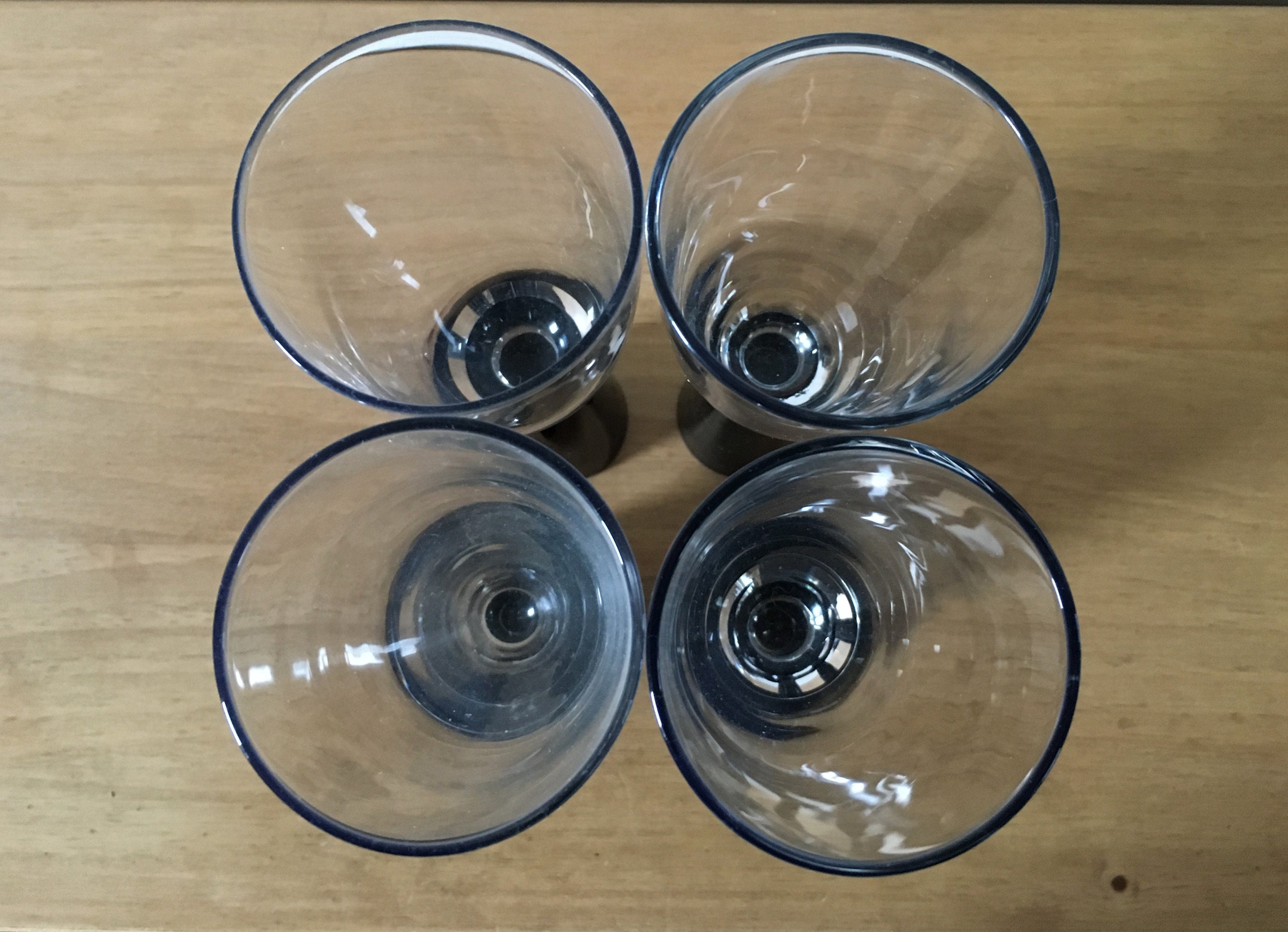 Vintage Sparkling Wine Glasses With Chunky Black Stems Etsy UK