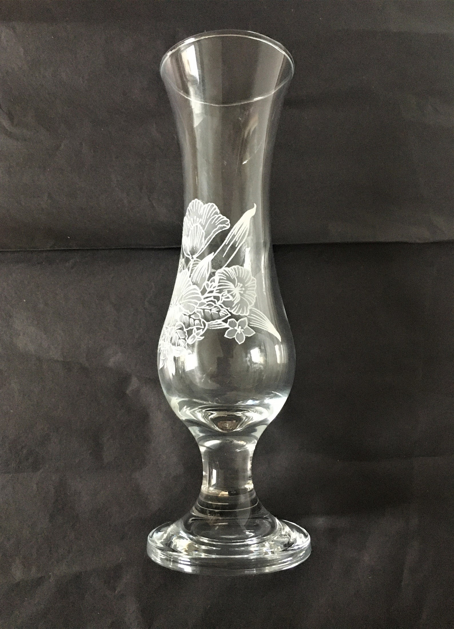 Clear Glass Vase Floral Vase Mantel Decor. Etsy